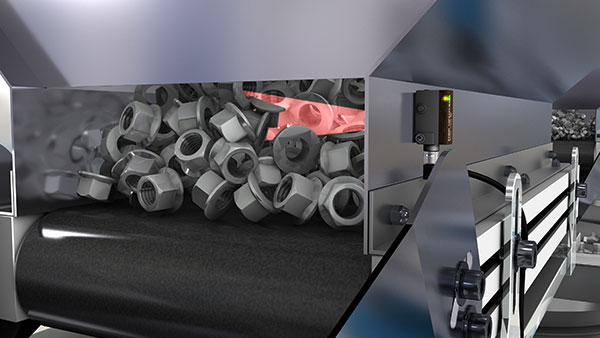 Filling level monitoring in the parts hopper